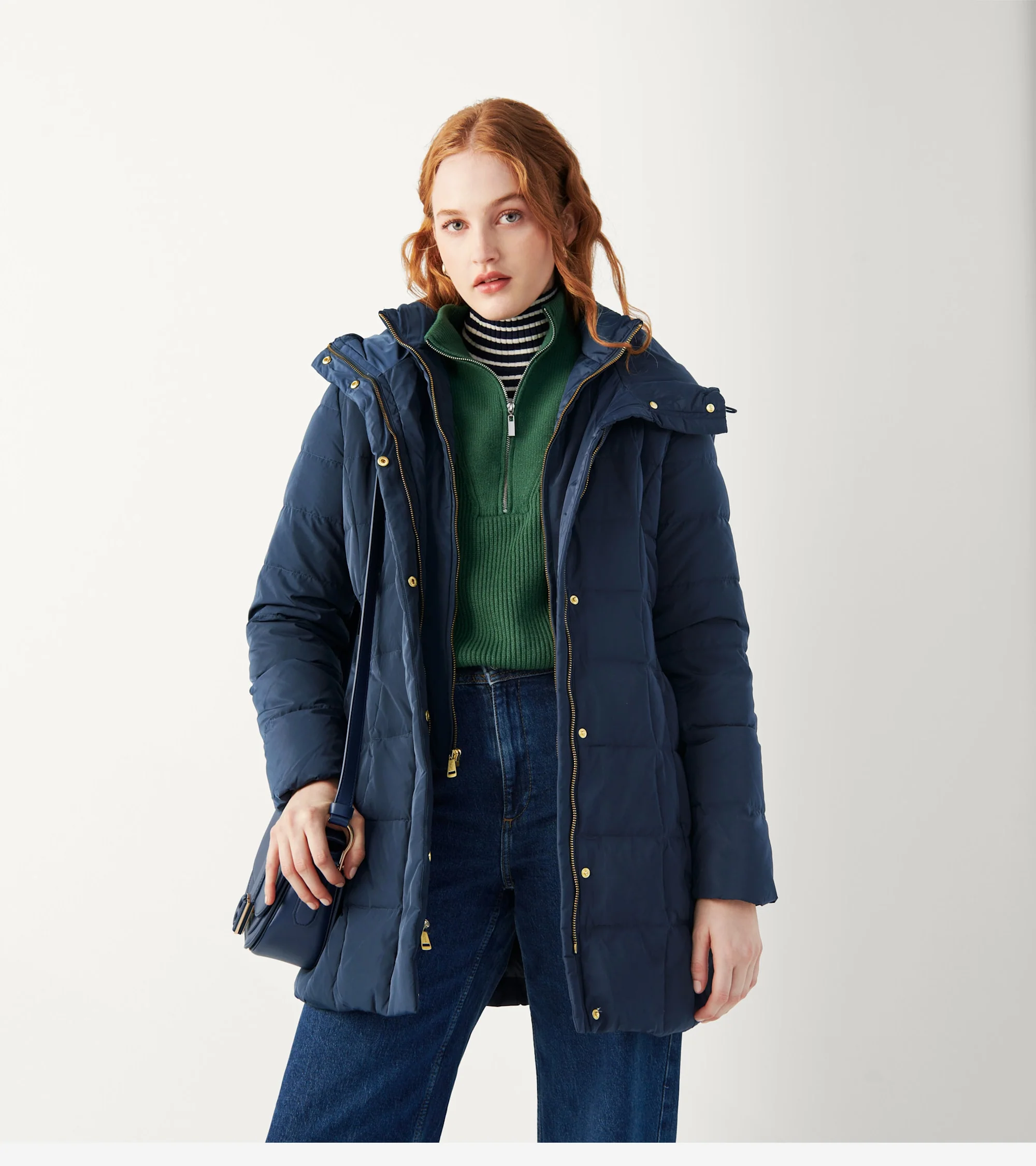 Women's 32" Signature Hooded Taffeta Down Coat - Image 4